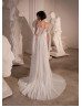Off Shoulder Ivory Lace Tulle Simple Wedding Dress